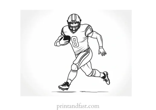 simple Football Coloring Page