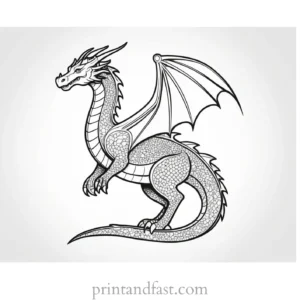 simple dragon coloring page