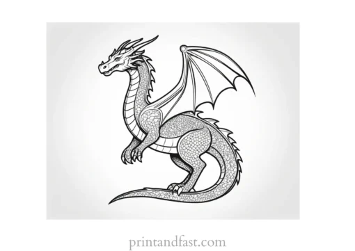 simple dragon coloring page