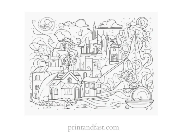 simple easy coloring page