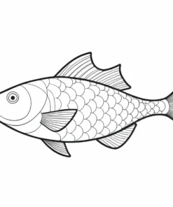 simple fish coloring page