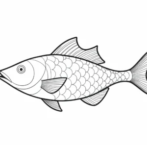 simple fish coloring page