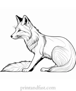 simple fox coloring page