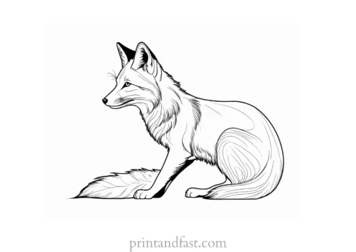 simple fox coloring page