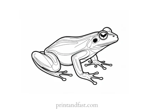 simple frog coloring page