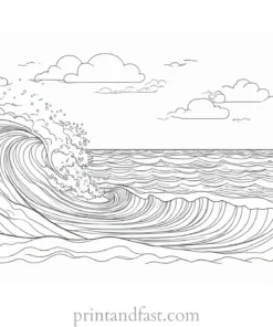 simple ocean coloring page