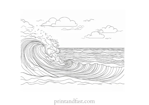 simple ocean coloring page