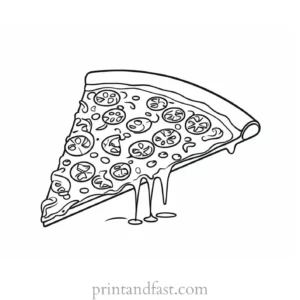 simple pizza coloring page