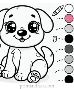 simple puppy coloring page