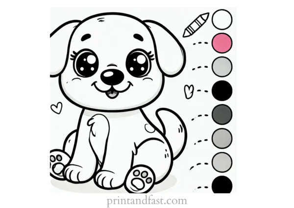 simple puppy coloring page