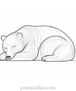 sleeping Bear Coloring Page