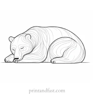 sleeping Bear Coloring Page