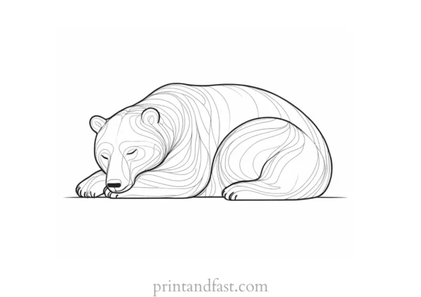 sleeping Bear Coloring Page