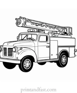 small fire truck coloring page