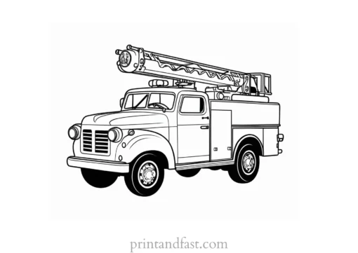 small fire truck coloring page