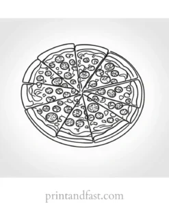 small pizza coloring page