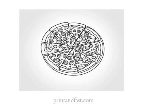 small pizza coloring page