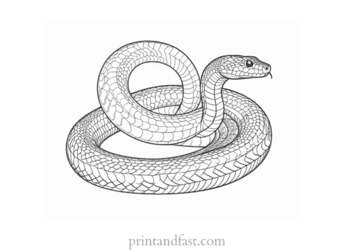 snake coloring page beginner