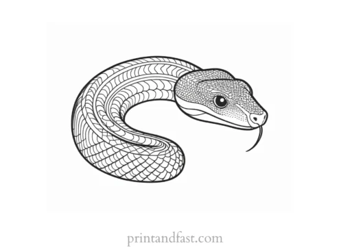 snake coloring page cute