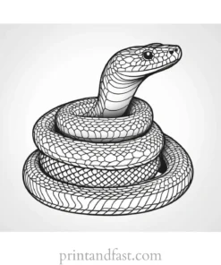 snake coloring page detailed