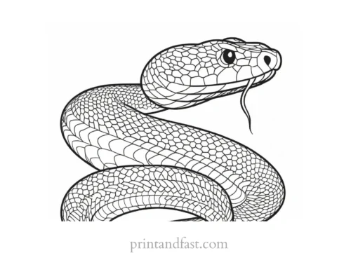 snake coloring page for adults