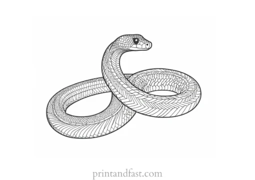 snake coloring page intricate