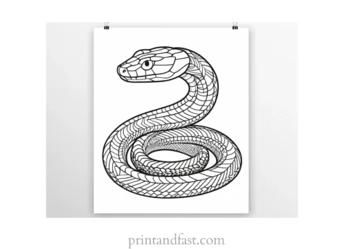 snake coloring page printable