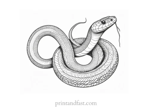 snake coloring page realistic