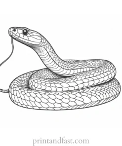 snake coloring page with background