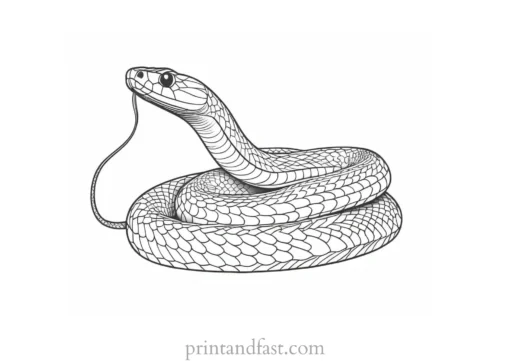 snake coloring page with background