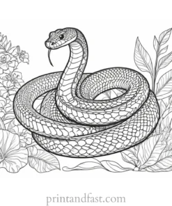 snake coloring page with border