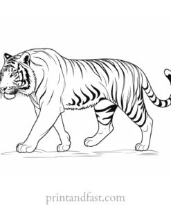 snow tiger coloring page