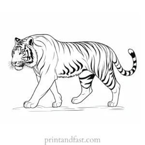 snow tiger coloring page