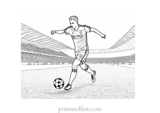 soccer coloring page PDF