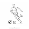 soccer coloring page black and white