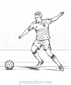 soccer coloring page color scheme