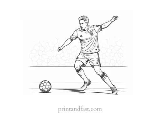 soccer coloring page color scheme