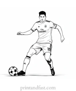 soccer coloring page craft