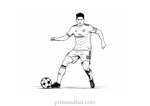 soccer coloring page craft