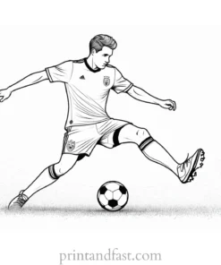 soccer coloring page drawing