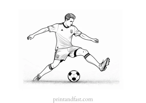 soccer coloring page drawing