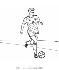 soccer coloring page easy