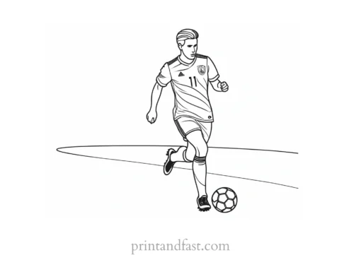 soccer coloring page easy