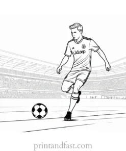 soccer coloring page for kids