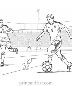 soccer coloring page illustration