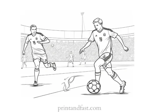 soccer coloring page illustration