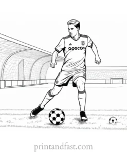 soccer coloring page online