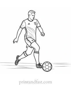 soccer coloring page outline