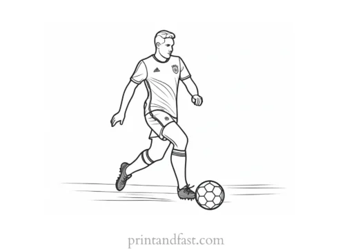 soccer coloring page outline