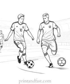 soccer coloring page simple